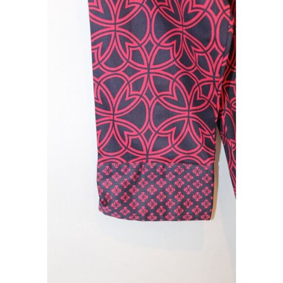 GRETCHEN SCOTT Sz S Small Navy Dark Pink Cotton Spandex Tunic Top - Picture 4 of 6